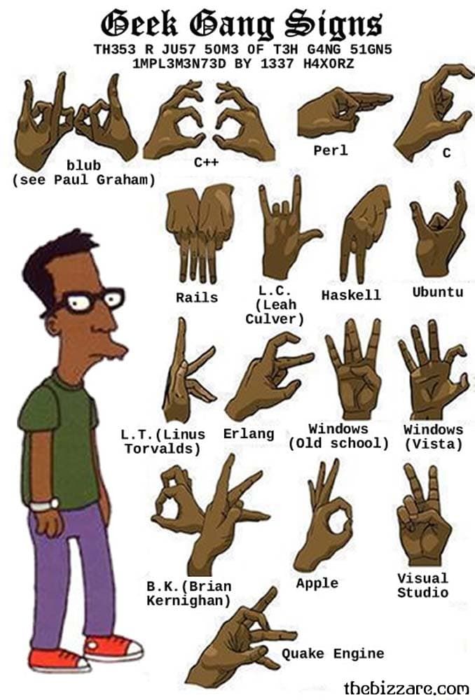 58482112 geek gang signs funny stuff cute amazing 200907301430103285