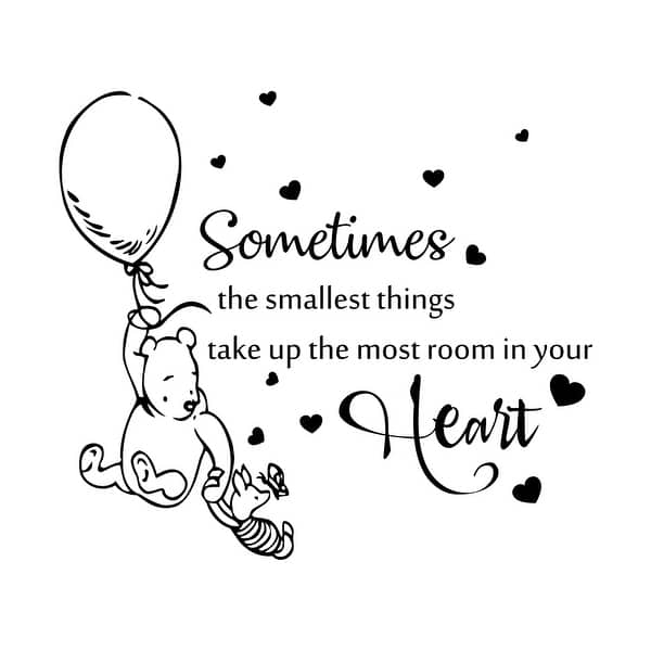classic winnie the pooh quote nursery wall decal