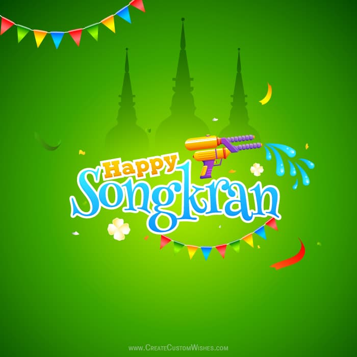 create custom songkran festival wishes
