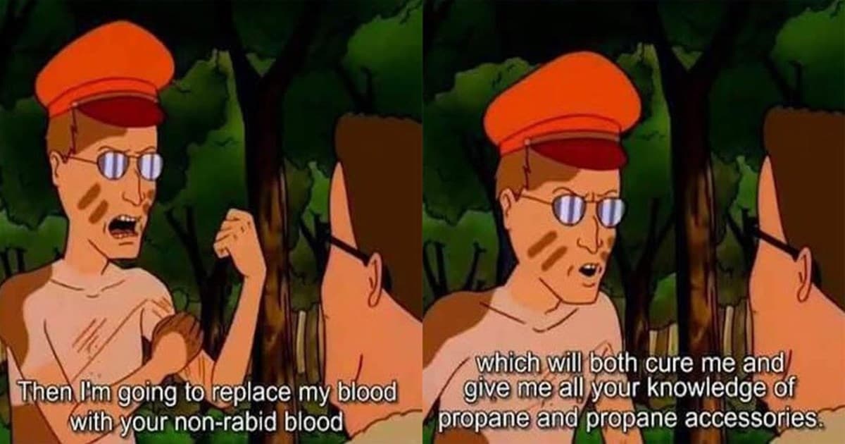 funny moments from dale gribble of king of the hill propane