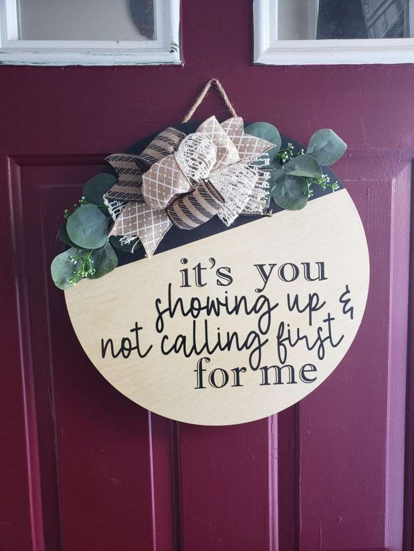 Funny Door Hanger Sayings to Brighten Your Day