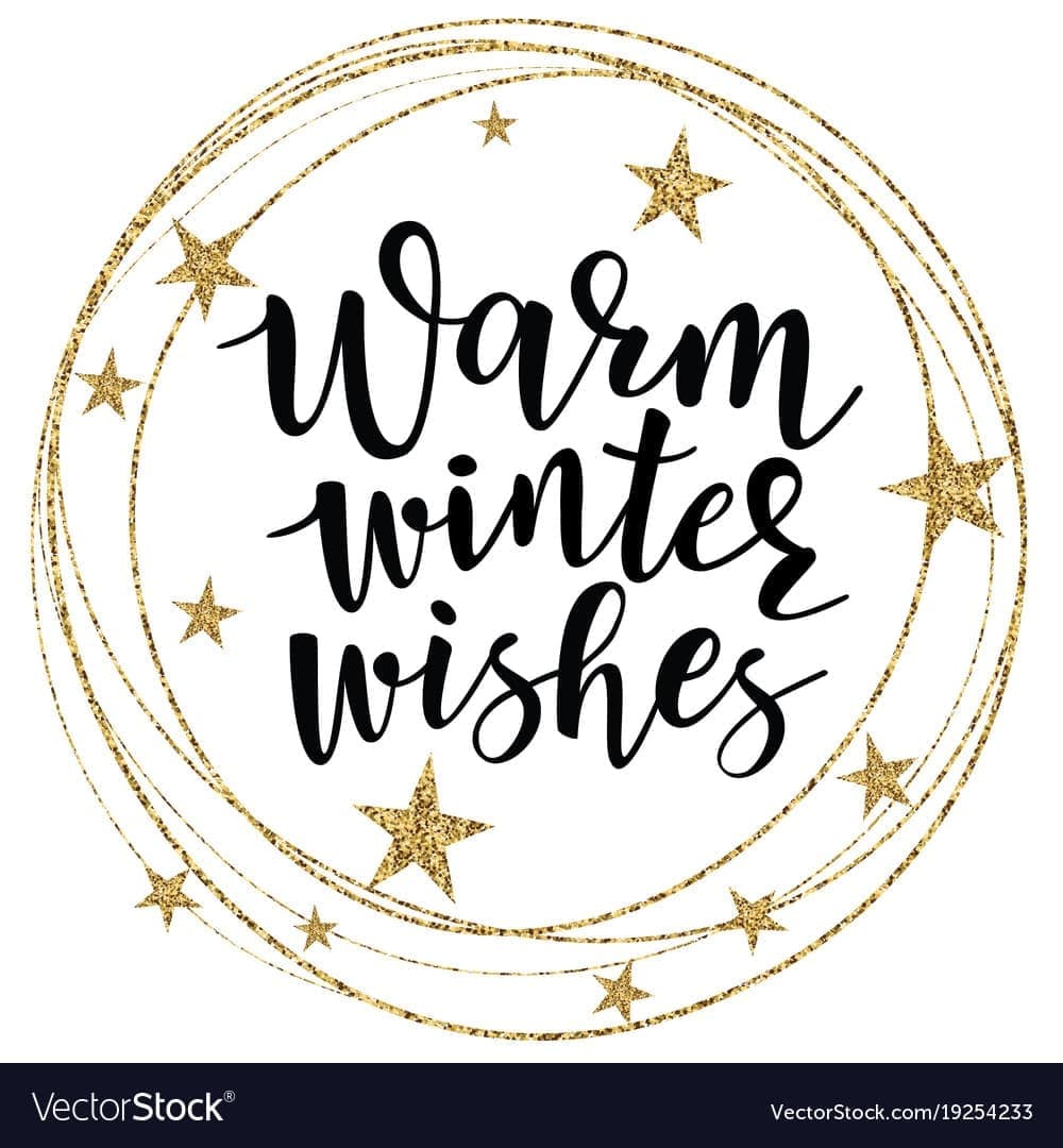 poster card with warm winter wishes vector 19254233