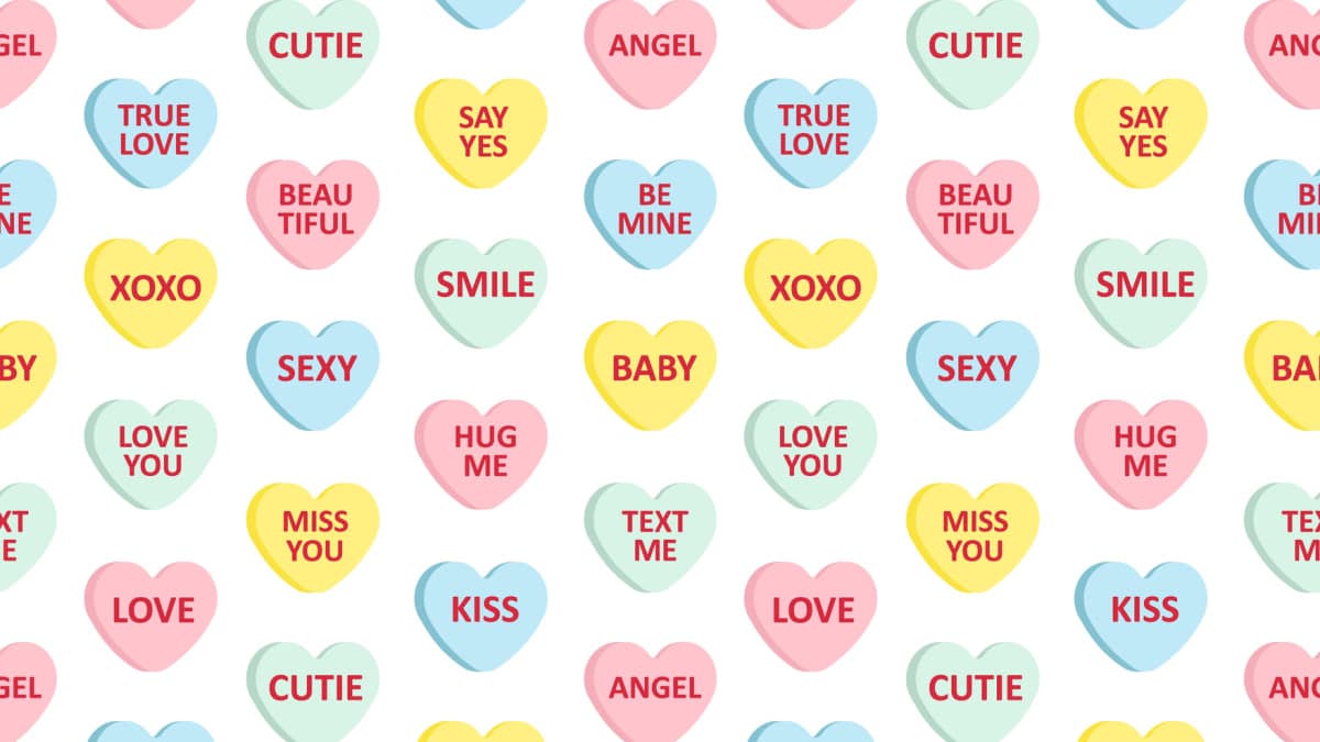 valentines candy heart with sayings