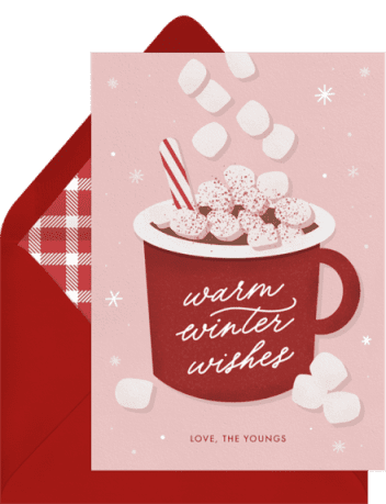 warm winter wishes cards red o431251042