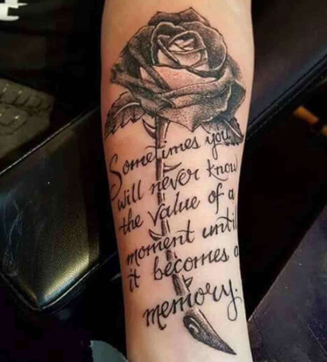 Miley Cyrus' Roosevelt Quote Tattoo on Her Left Arm