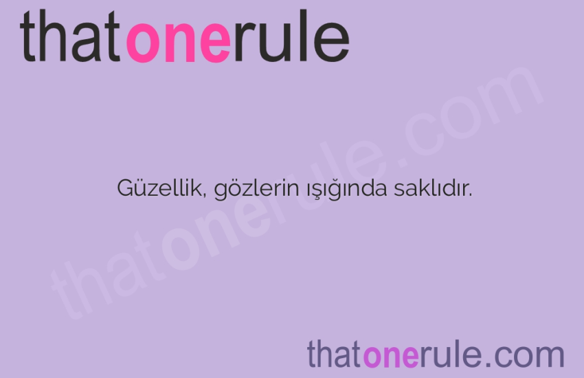 İngilizce Güzel Sözler ve Türkçe Anlamları