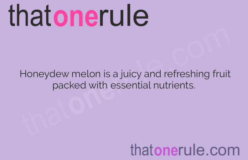 Honeydew Melon Nutrition Facts