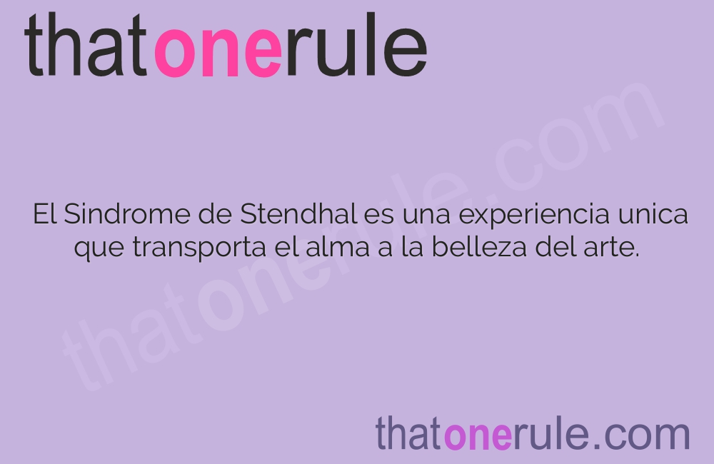 Sindrome de Stendhal – Citas y Reflexiones