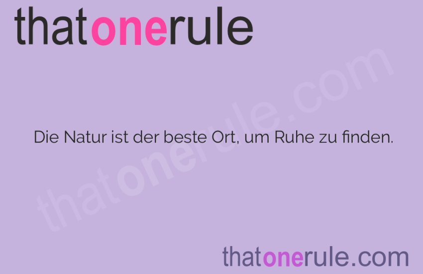 Nachdenken Zitate – Natur und Ruhe